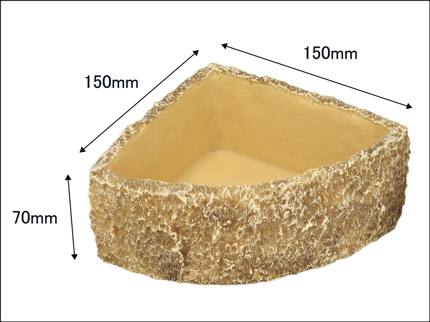 スネークウォーターディッシュコーナーL　大きさ