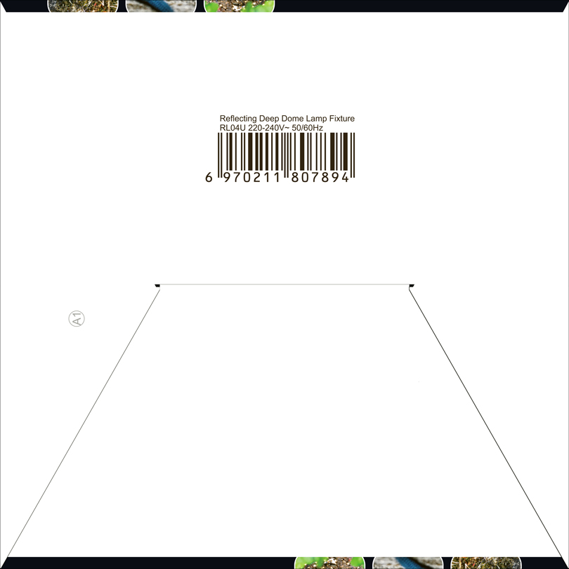 リフレクティングディープドームランプフィクスチャーRL04U　パッケージ底面