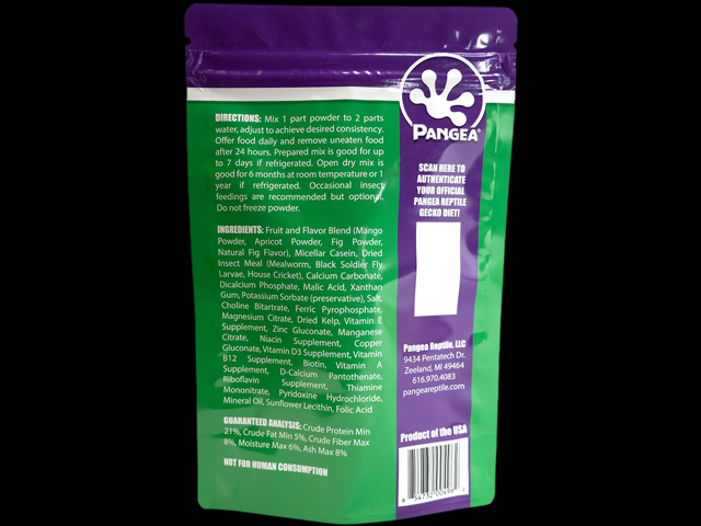 パンゲアゲッコーフードフィグ&インセクツ16oz(454g)　パッケージ裏面